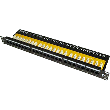 24 Port 1U Cat6 UTP Right Angle Rear EasyPunch Patch Panel