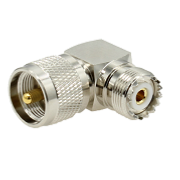 UHF Right-Angled Plug/Jack Adaptor
