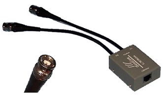 Dual Cable Balun RJ45 - BNC Male 150mm