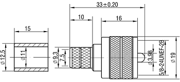 UHF Crimp Plug RG214 (Solder Pin)