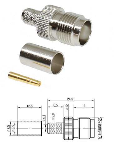 TNC Crimp Jack LMR240