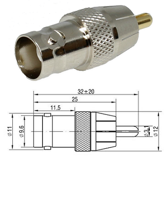 BNC Jack - RCA Plug