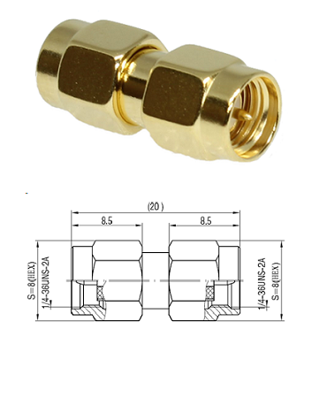 SMA Plug/Plug Adaptor