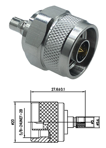 N Male to QMA Female Adapter