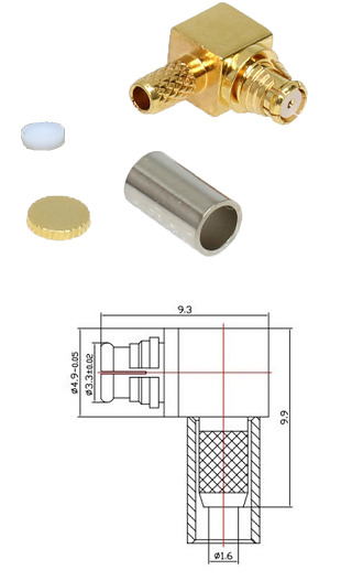 SMP Right-Angled Female RG316