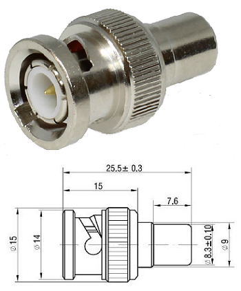 BNC Plug - RCA Female