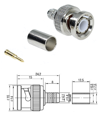 BNC Crimp Plug LMR240