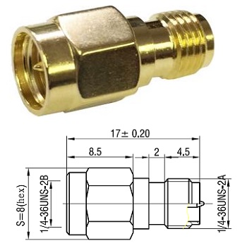 SMA Plug - SMA-RP Jack