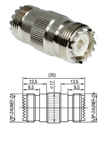 UHF Jack/Jack Adaptor