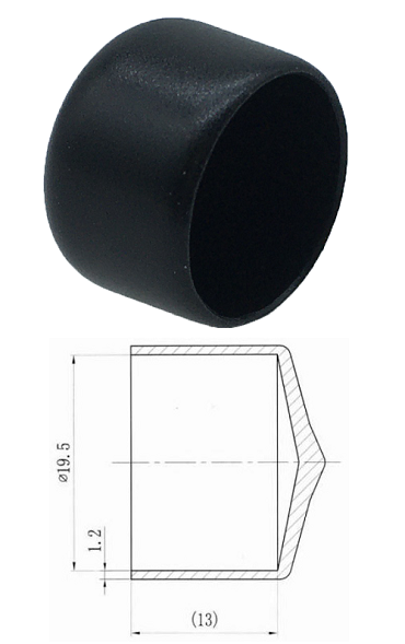 Plastic Dustcap for 4.3/10 Female (Black)