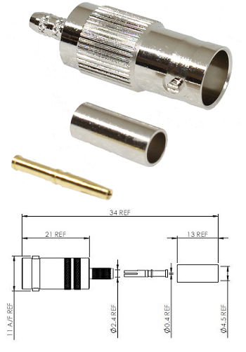 BNC Crimp Jack BT3002