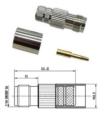 TNC Crimp Jack LMR400