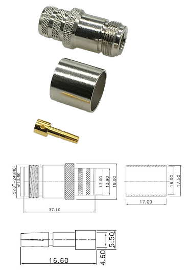 N Type Crimp Jack LMR600