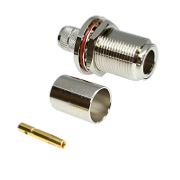 N Type Crimp Bulkhead Jack RG214 (solder pin)