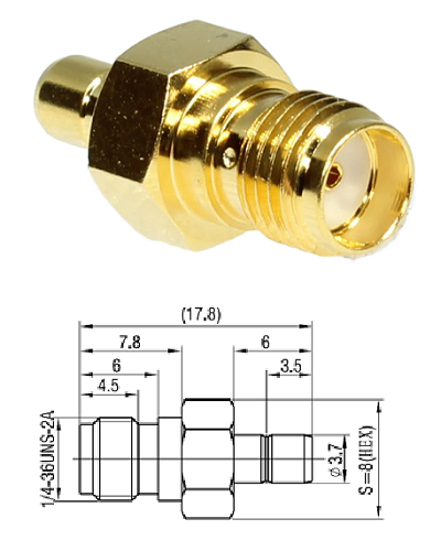 SMA Jack to SMB Jack 