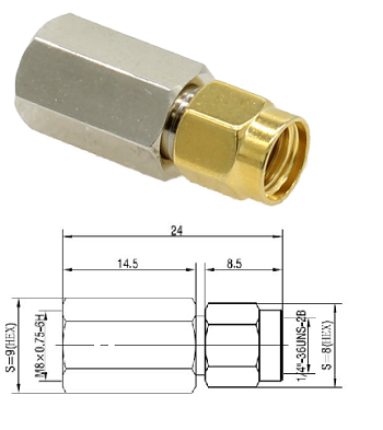 FME Male to RP-SMA Male Adaptor