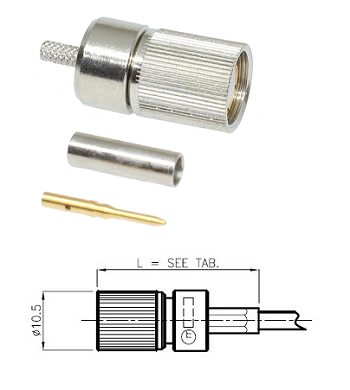 1.6/5.6 Crimp Plug RG179, RA8000