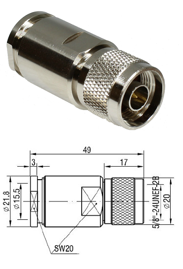 N Type Clamp Plug LMR600