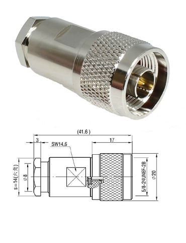 N Type Clamp Plug LMR300 (Easy-Fit)