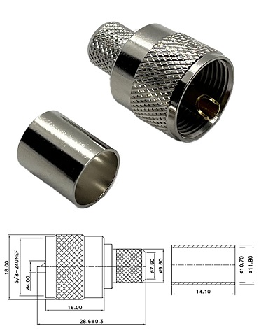 UHF Crimp Plug LMR400