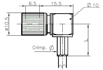 1.6/5.6 Right-Angled Crimp Plug 2.5C-2V