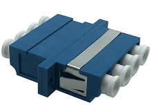  LC/LC Adaptor Quad Singlemode UPC SC Footprint, Blue