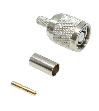 TNC RP Crimp Straight Plug RG142, RG223, RG400 (solder pin)