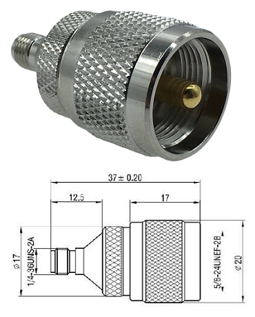 SMA Jack - UHF Plug