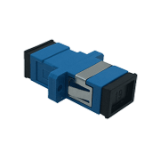 SC/SC Adaptor Simplex Singlemode, with flange, blue