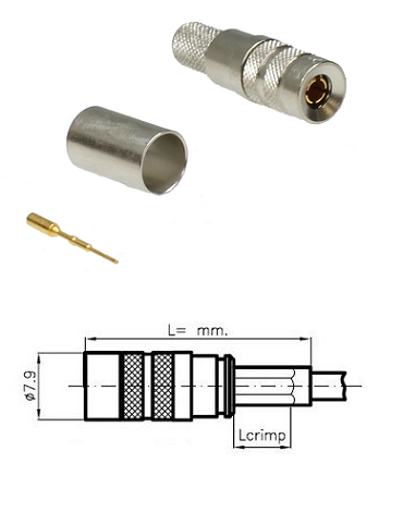 1.0/2.3 Crimp Plug ST214 (1.2mm Crimp)