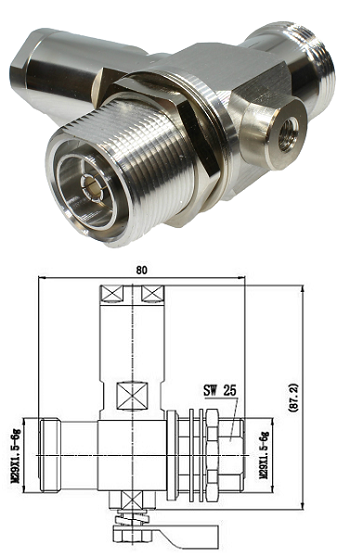 DIN Female to Female Lighting Arrester (Quarter Wave Type)