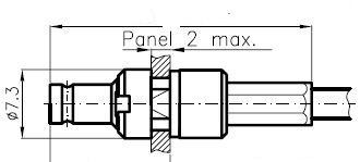 1.0/2.3 Bulkhead Crimp Jack Flex 2/75