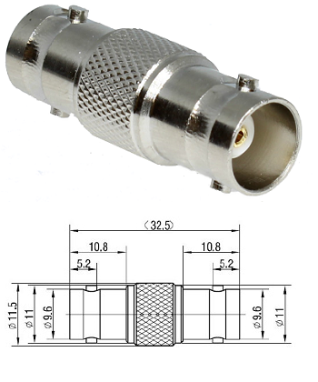 BNC Jack/Jack Adaptor 50 ohm