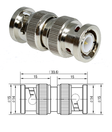 BNC Plug/Plug Adaptor 50 ohm