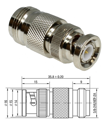 BNC Plug - N Type Jack