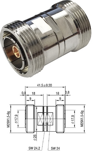 Adaptor 7/16 F/F (41.5mm)