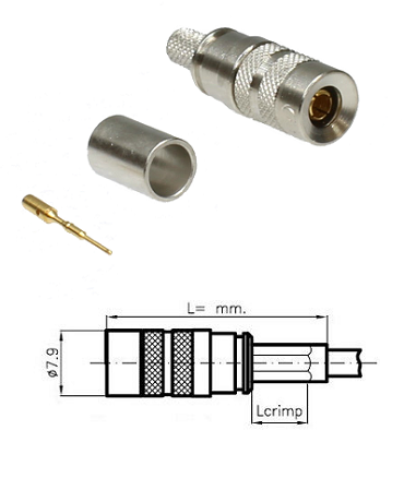 1.0/2.3 Crimp Plug RA7000, ST121 (1.2mm crimp)