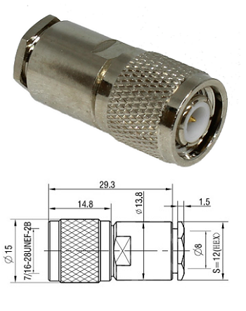 TNC Clamp Plug LMR300 (Easy-Fit)