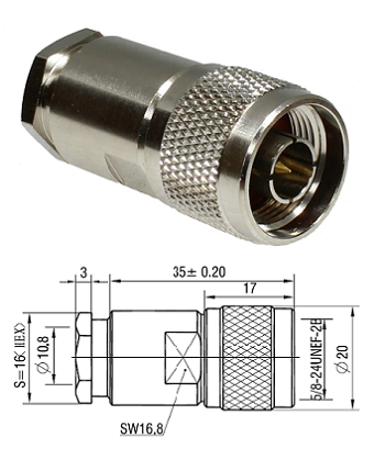 N Type Clamp Plug LMR400