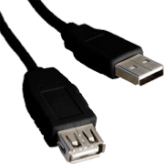 USB 2.0 A-A Male-Female Extension Cable
