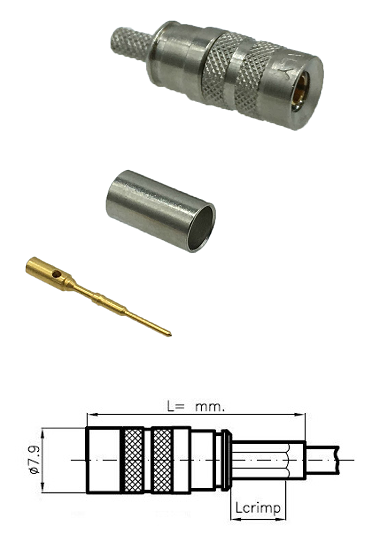 1.0/2.3 Crimp Plug BT3002 (1.2mm crimp)