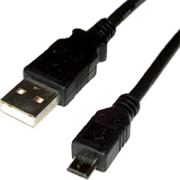 USB 2.0 Type A to USB Micro B 2m Black Lead