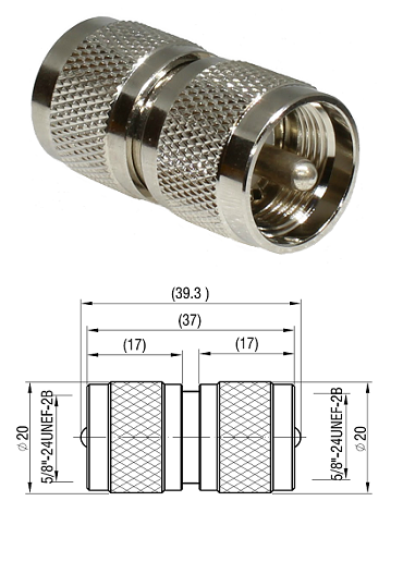 UHF Plug/Plug Adaptor