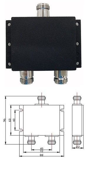 Power Splitter (698-2700MHz 50W, N-Female 2-Way)