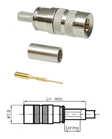 1.0/2.3 Crimp Plug ST212 (1.2mm crimp)