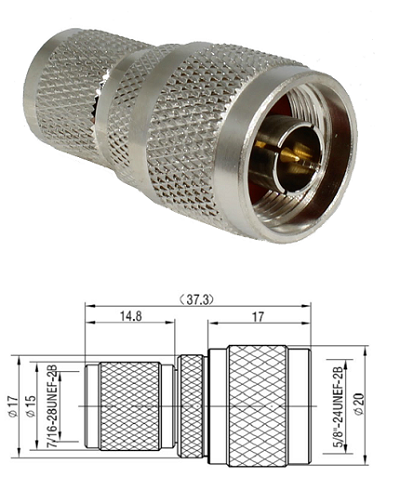 N Type Male to TNC Male Adaptor