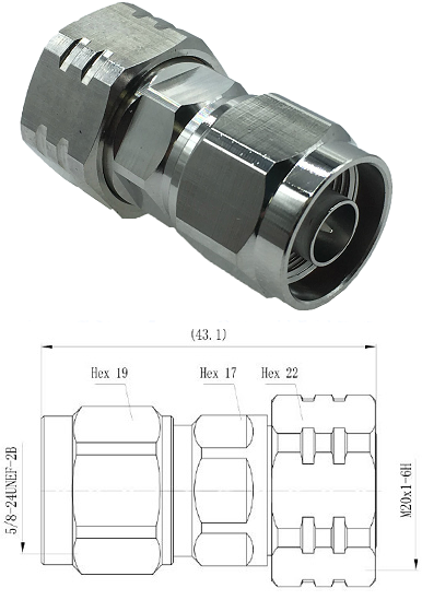 4.3/10 Plug to N Type Plug