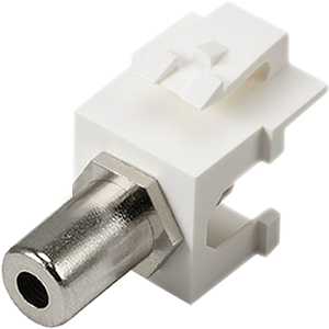 Female-Female Keystone Jack Module 3.5mm Stereo White