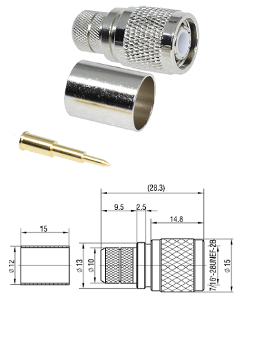 TNC Crimp Plug RG213