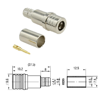 QMA Crimp Plug LMR240